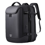 Black multifunctional vacuum compression backpack by Digitaldistribution375 with durable fabric and side buckle straps.