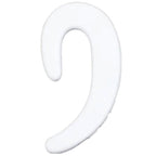 White, sleek bone conduction sports headphone with an ear-hook design for a secure, comfortable fit.