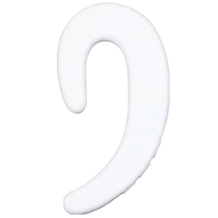 White, sleek bone conduction sports headphone with an ear-hook design for a secure, comfortable fit.