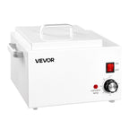 White VEVOR 3000ml wax warmer with lid, handles, red power switch, indicator lamp, and adjustable temperature dial.