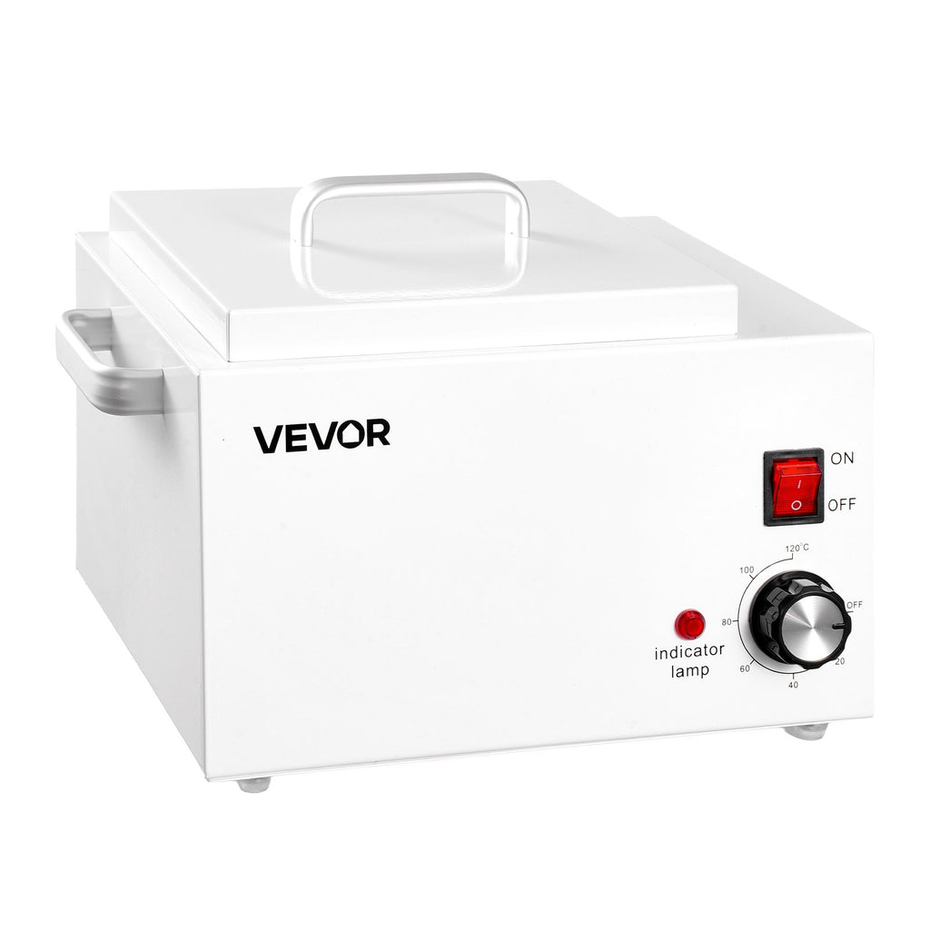 White VEVOR 3000ml wax warmer with lid, handles, red power switch, indicator lamp, and adjustable temperature dial.