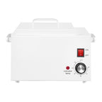 White metal 3000ml wax warmer with a lid, side handles, red power switch, and a temperature control knob.