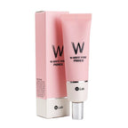 W.Lab W-Airfit Pore Primer in a pale pink squeeze tube next to its matching rectangular product box.
