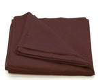 Folded dark brown square scarf with a solid matte finish, isolated against a plain white background.