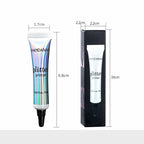 Handaiyan glitter primer tube and black rectangular box with dimensional measurements shown on a plain white background.