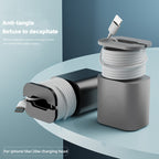 Gray silicone protective cases for Apple 18W/20W chargers, featuring integrated slots to wrap and store charging cables.