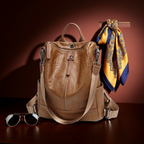 All-in-one multifunctional soft leather backpack