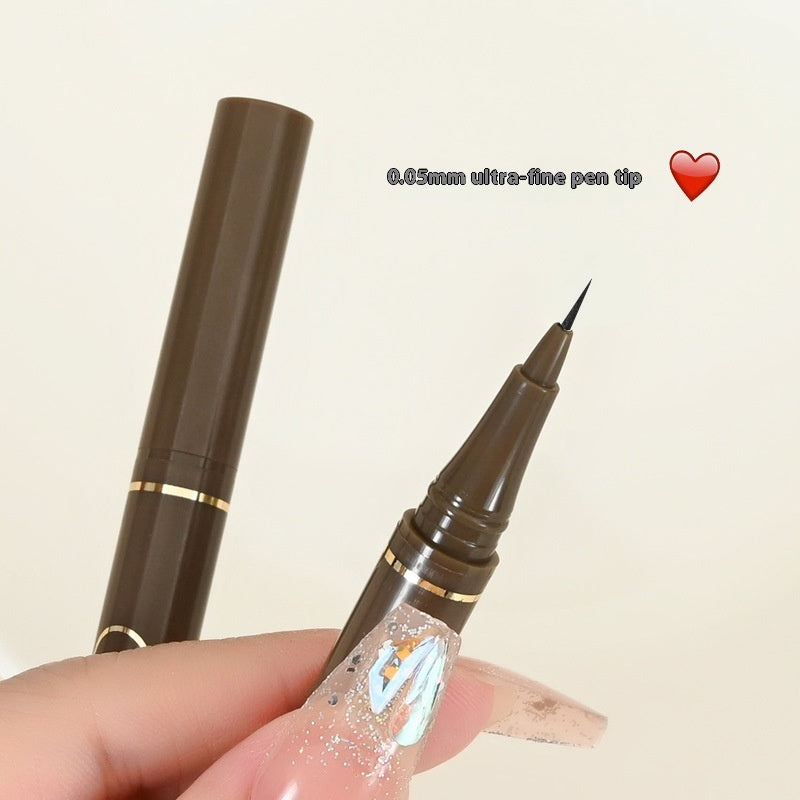 Brown eyeliner pen by Digitaldistribution375 featuring a 0.05mm ultra-fine tip for precise, smear-proof application.