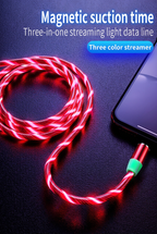 Apple-red coiled cable