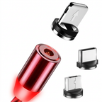 Compatible with Apple, Flowing Ligh Magnetic Streamer Data Line Cable for Iphone Android Typec