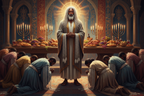 Bowing Before Christ with Tzitzit Fringes