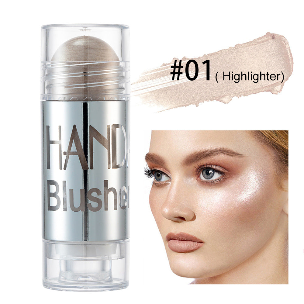 Digitaldistribution375 #01 champagne highlighter stick with cream texture and metallic silver tube packaging.
