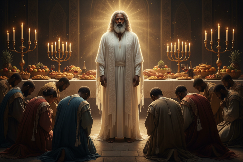 Christ with Tzitzit Fringes at Bottom of Garment
