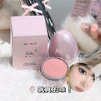 Art Value egg-shaped cosmetic blush in pastel pink packaging, featuring an embossed character face and soft matte finish.
