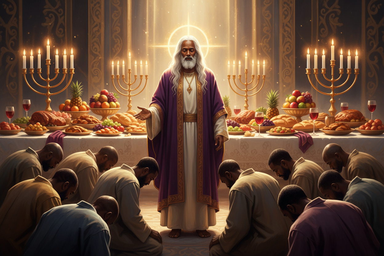 Decoding the Day of Atonement – White Haired Christ with Menorah