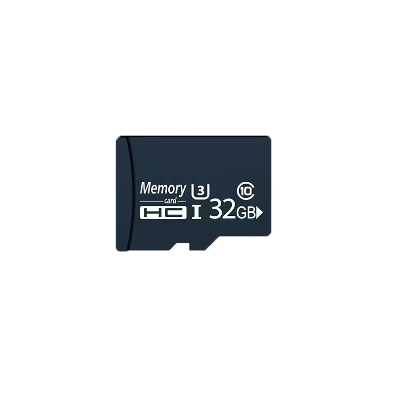 A dark blue 32GB microSD memory card for high-speed recording devices, featuring Class 10 and UHS-I speed ratings.