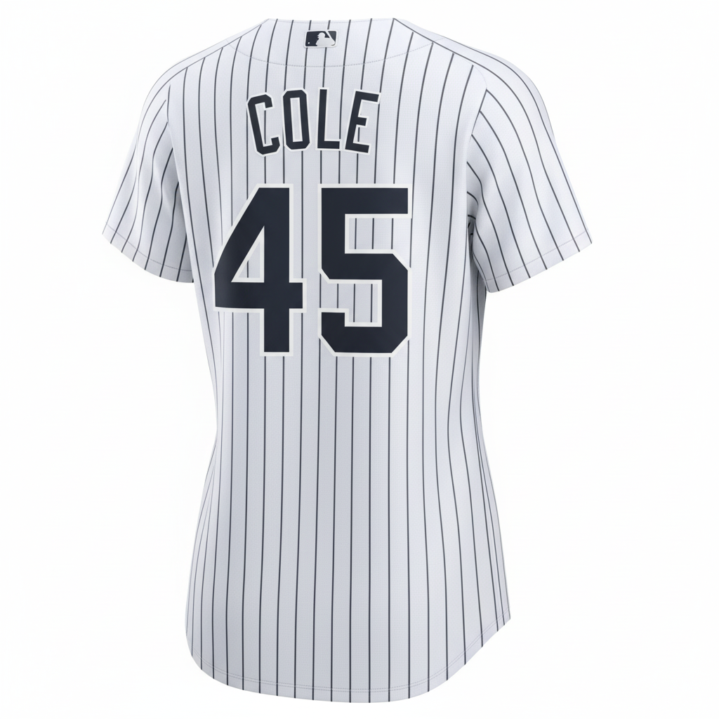 Gerrit Cole Yankees Nike Women's jersey on white background