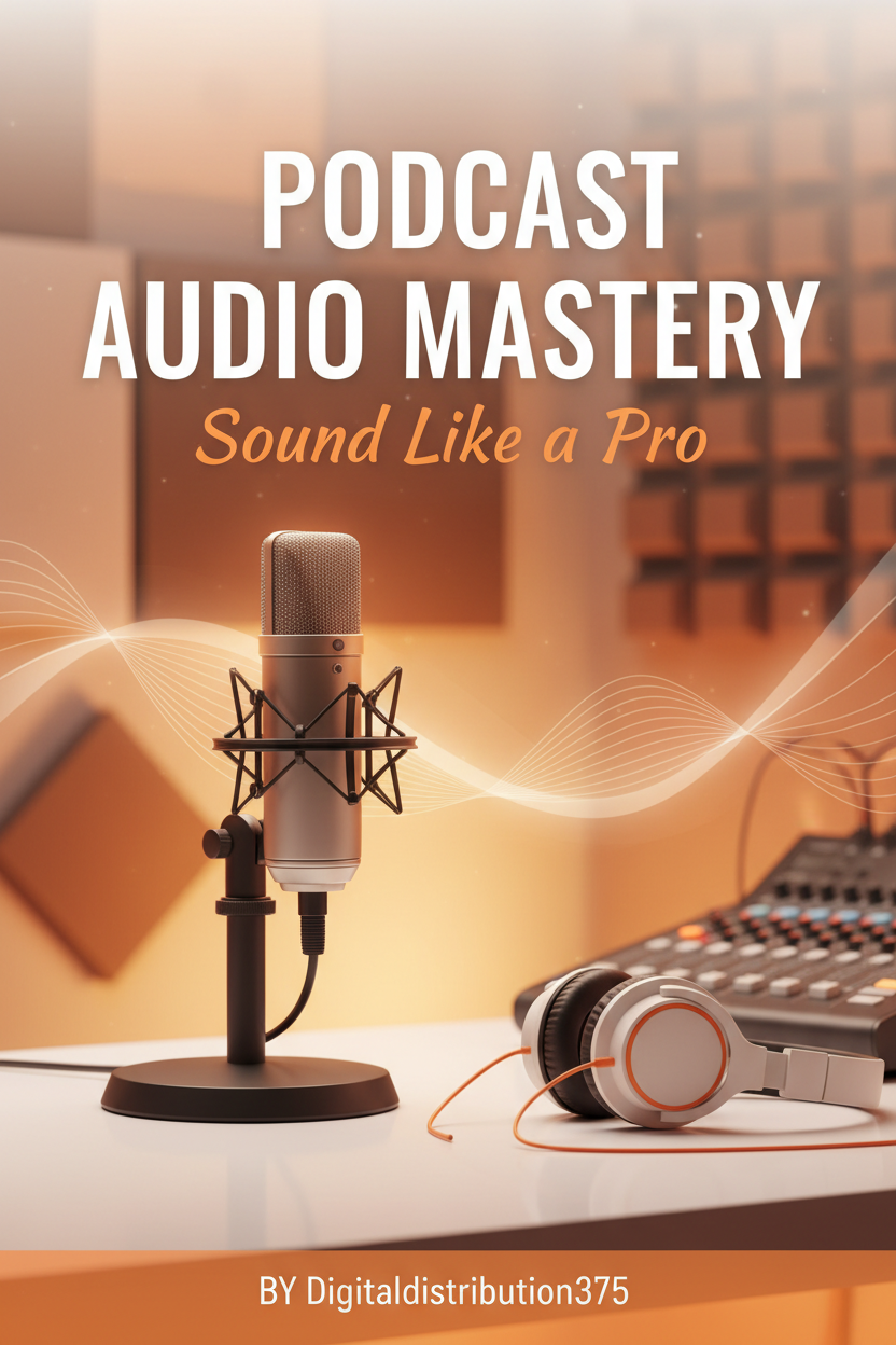 Podcast Audio Mastery eBook Cover by Digitaldistribution375