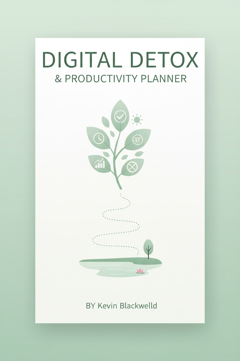 Digital Detox & Productivity Planner eBook Cover by Kevin Blackwell