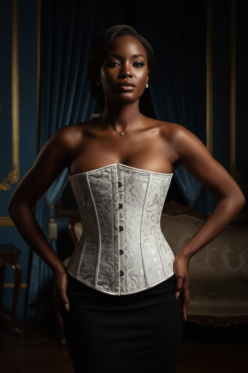Jacquard Belt Clip Court Corset