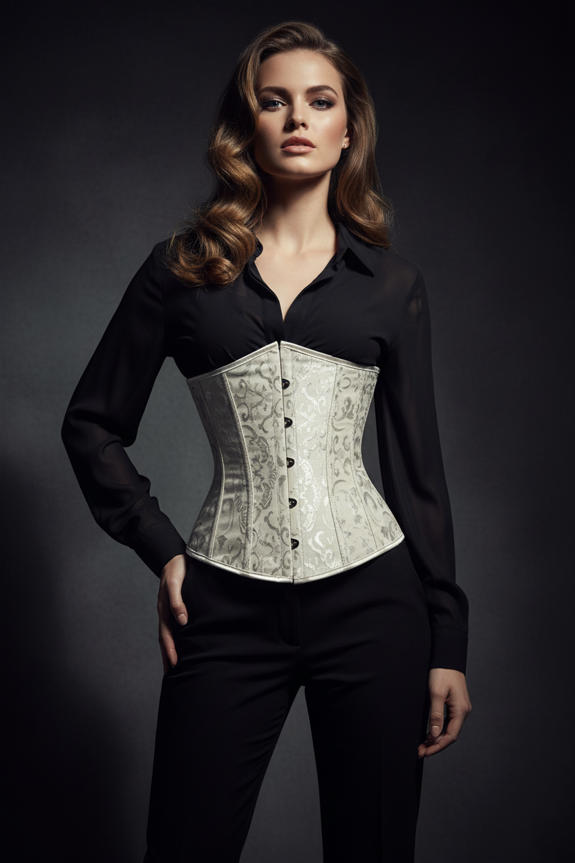 Jacquard Belt Clip Court Corset