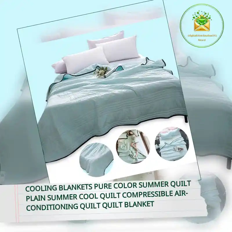 Cooling Blankets Pure Color Summer Quilt Plain Summer Cool Quilt Compressible Air-conditioning Quilt Quilt Blanket by@Outfy