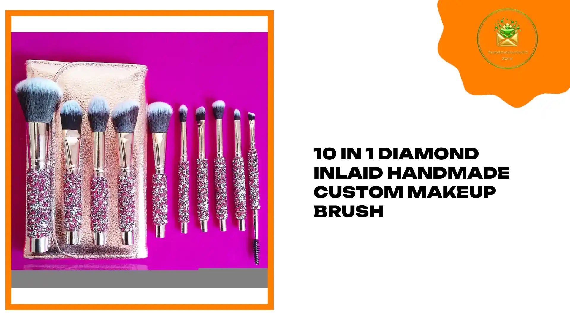 10 IN 1 Diamond Inlaid Handmade Custom Makeup Brush by@Outfy