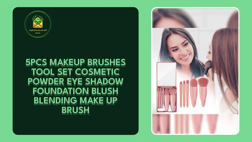 5Pcs Makeup Brushes Tool Set Cosmetic Powder Eye Shadow Foundation Blush Blending Make Up Brush by@Outfy