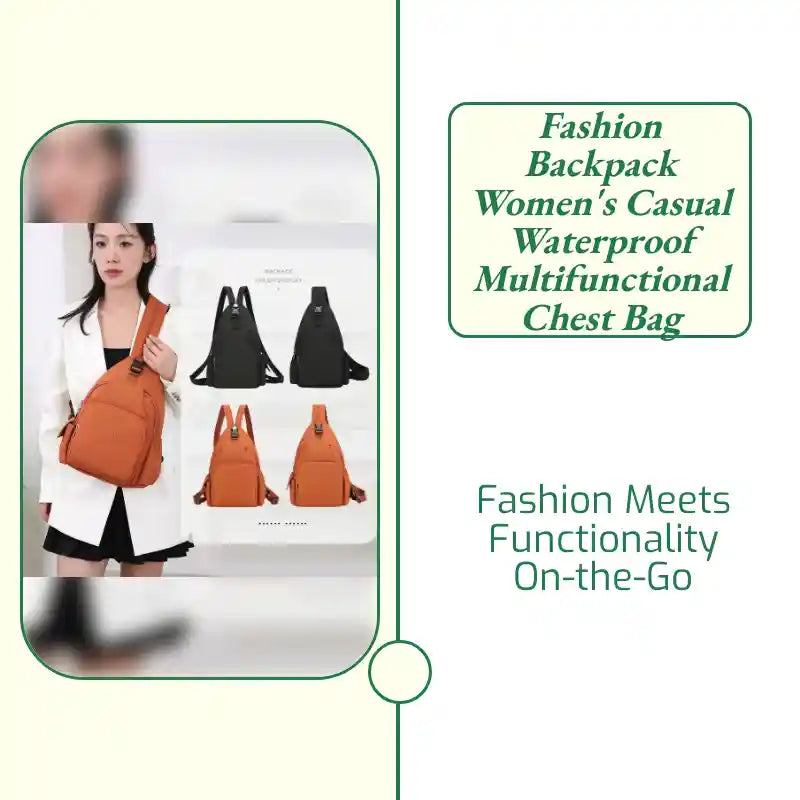 Fashion Backpack Women's Casual Waterproof Multifunctional Chest Bag by@Outfy