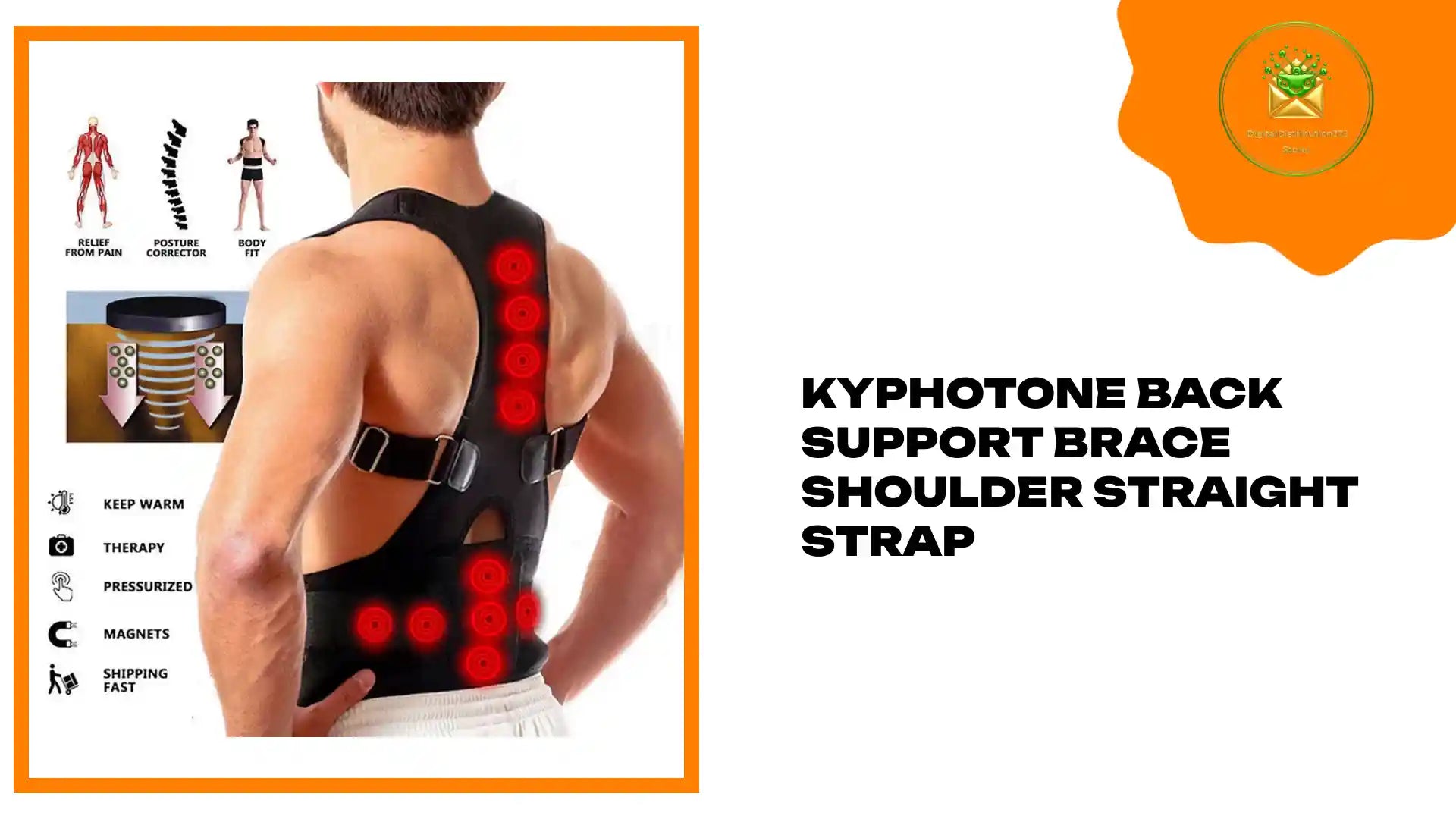 Kyphotone Back Support Brace Shoulder Straight Strap by@Outfy