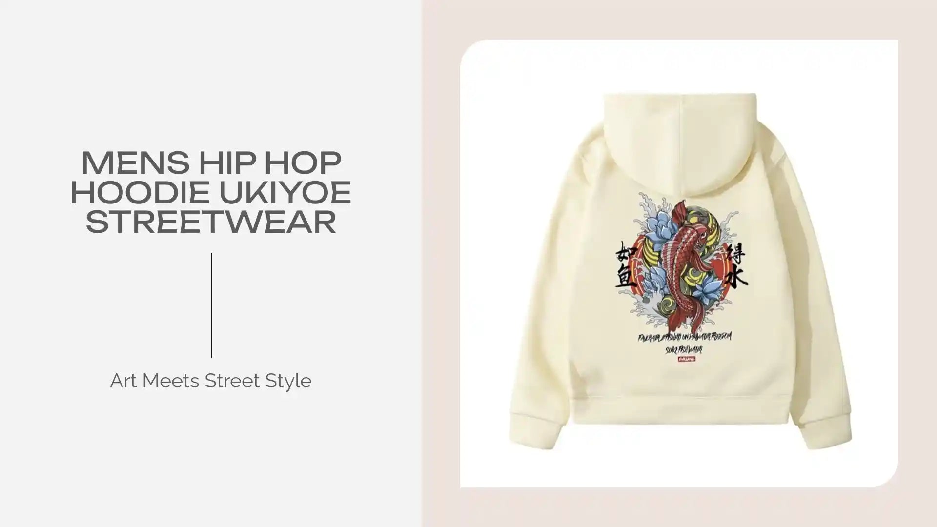 Mens Hip Hop Hoodie Ukiyoe Streetwear by@Outfy