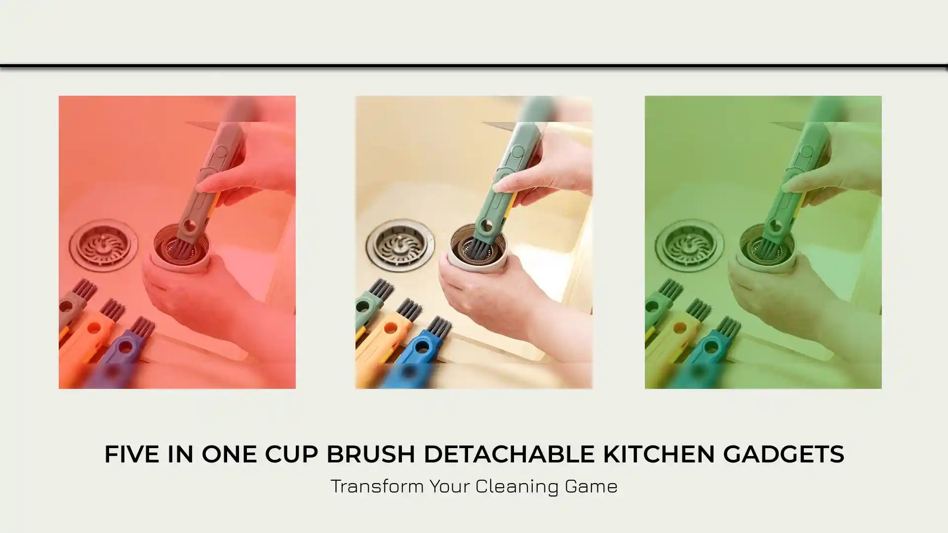 Five In One Cup Brush Detachable Kitchen Gadgets by@Outfy
