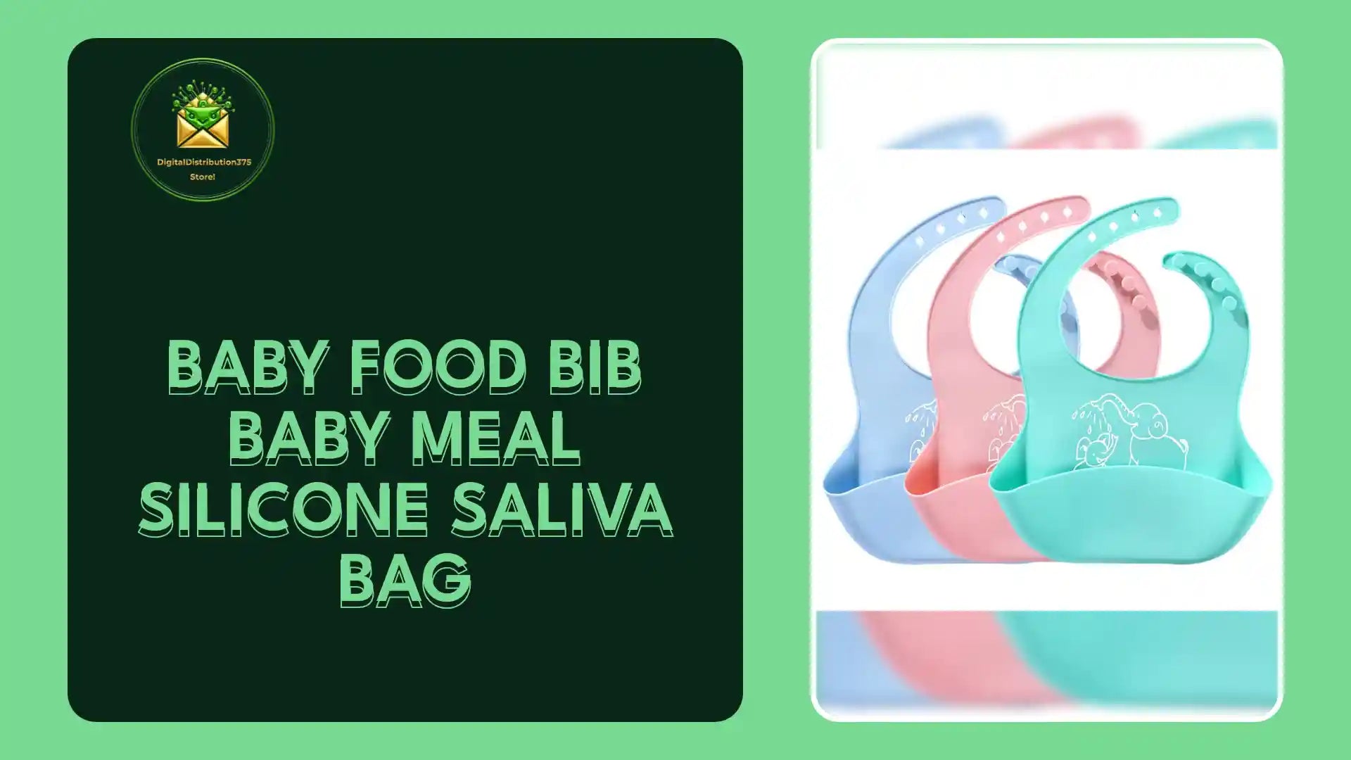 Baby food Bib baby meal silicone saliva bag by@Outfy