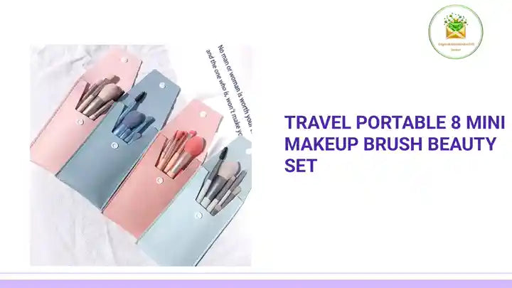 Travel Portable 8 Mini Makeup Brush Beauty Set by@Outfy