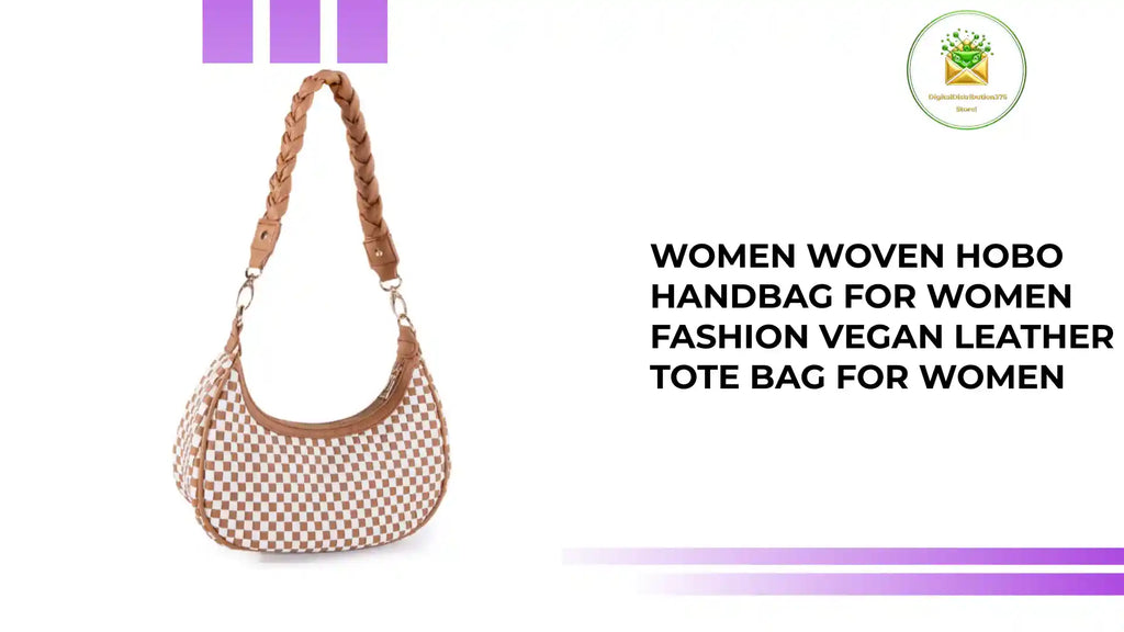 Women Woven Hobo Handbag For Women Fashion Vegan Leather Tote Bag For Women by@Outfy