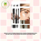 Makeup Liquid Eyebrow Cream Double-headed Eyebrow Brush Wild Natural Long Lasting Shaping Waterproof And Sweat-proof by@Outfy