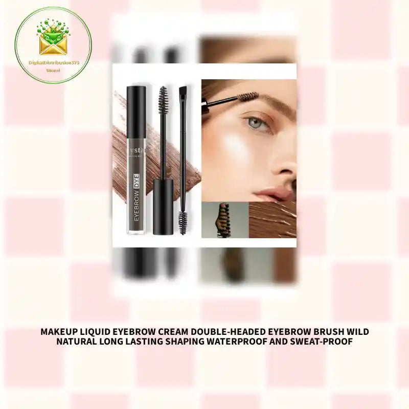 Makeup Liquid Eyebrow Cream Double-headed Eyebrow Brush Wild Natural Long Lasting Shaping Waterproof And Sweat-proof by@Outfy