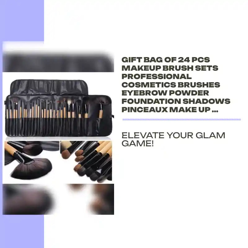 Gift Bag Of 24 Pcs Makeup Brush Sets Professional Cosmetics Brushes Eyebrow Powder Foundation Shadows Pinceaux Make Up Tools by@Outfy