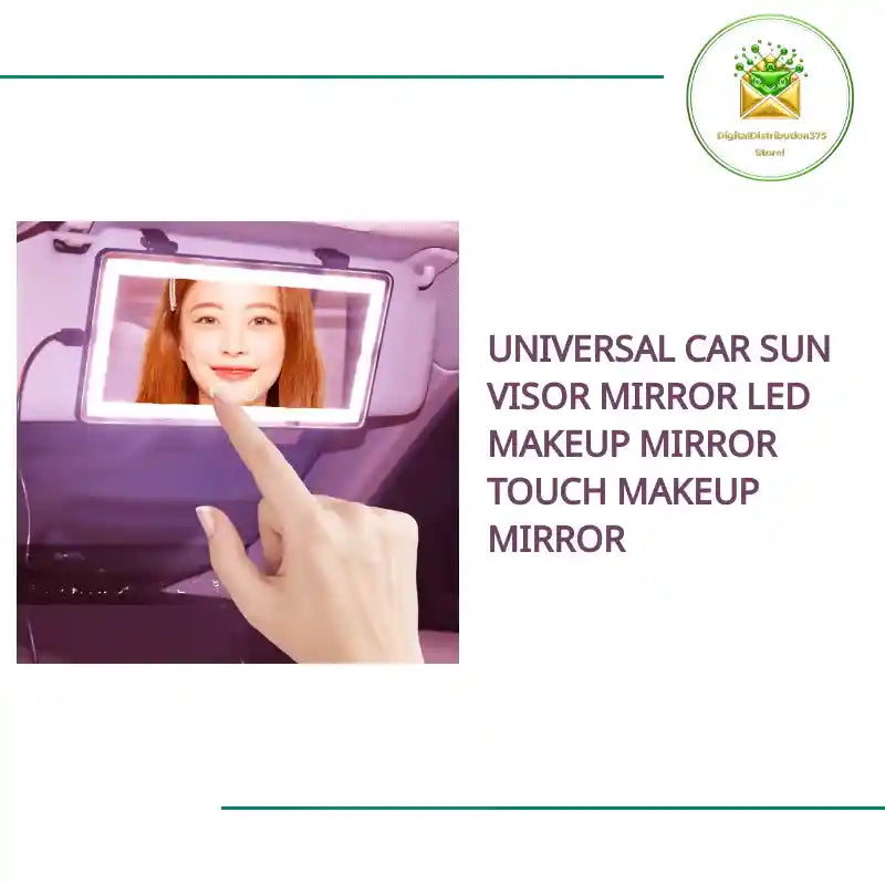Universal Car Sun Visor Mirror LED Makeup Mirror Touch Makeup Mirror by@Outfy