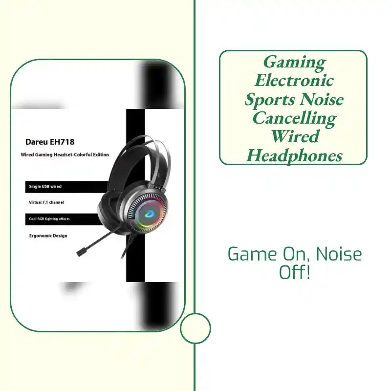 Gaming Electronic Sports Noise Cancelling Wired Headphones by@Outfy