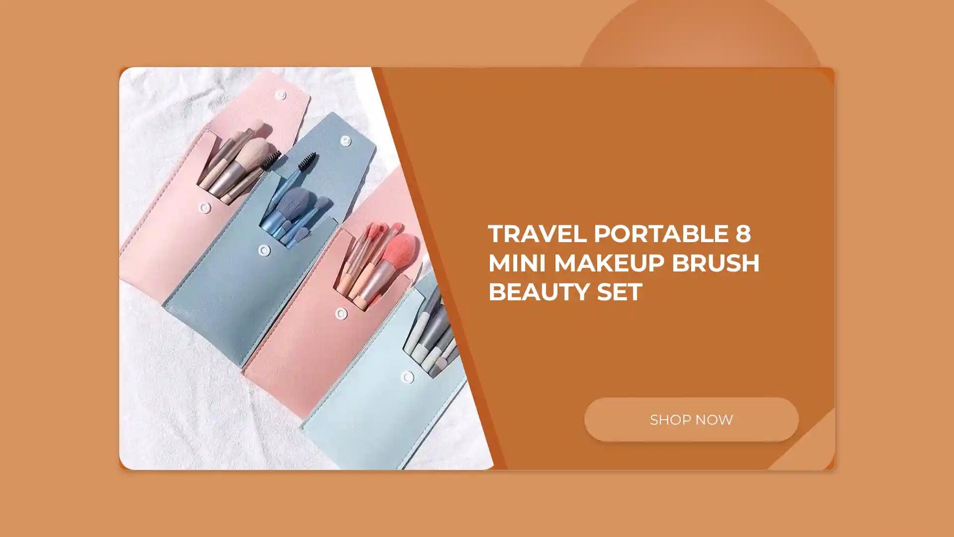 Travel Portable 8 Mini Makeup Brush Beauty Set by@Outfy