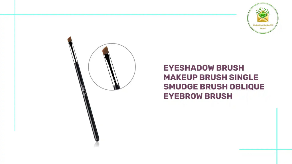 Eyeshadow Brush Makeup Brush Single Smudge Brush Oblique Eyebrow Brush by@Outfy
