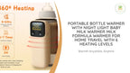 Portable Bottle Warmer With Night Light Baby Milk Warmer Milk Formula Warmer For Home Travel With 6 Heating Levels by@Outfy