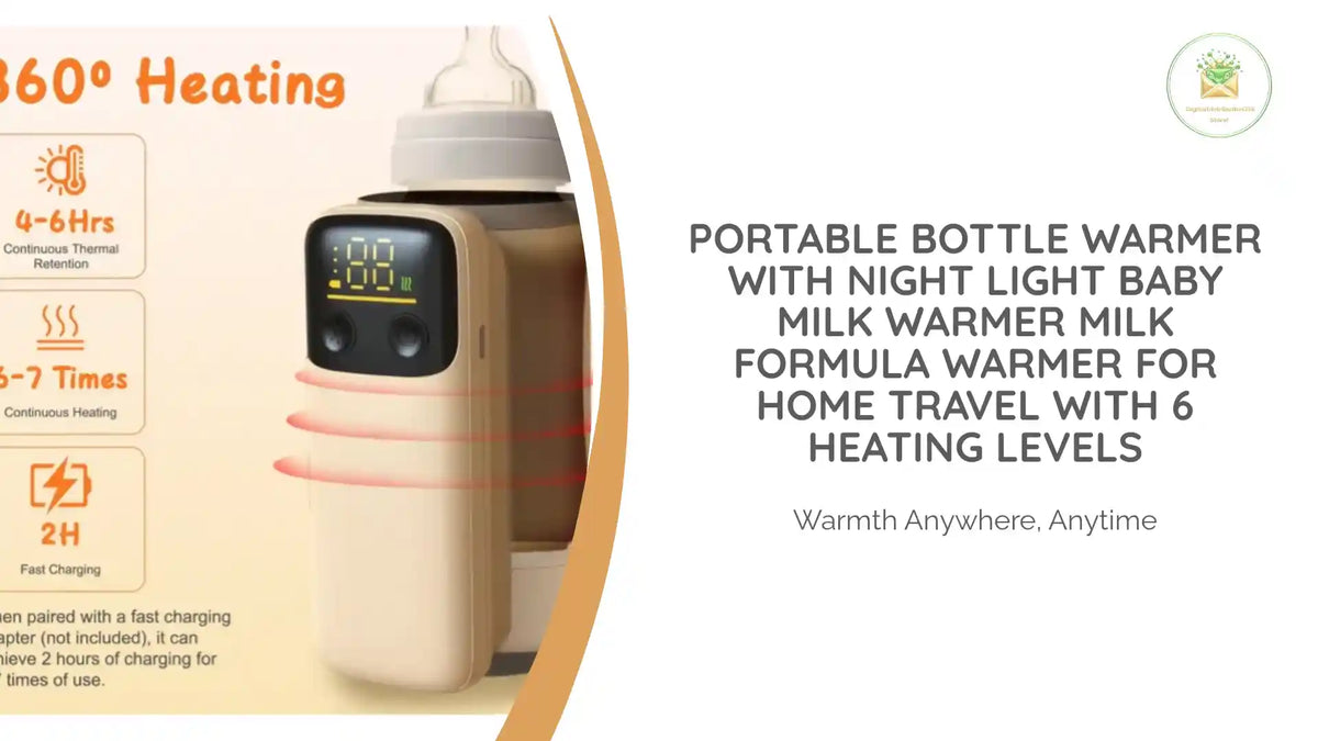 Portable Bottle Warmer With Night Light Baby Milk Warmer Milk Formula Warmer For Home Travel With 6 Heating Levels by@Outfy