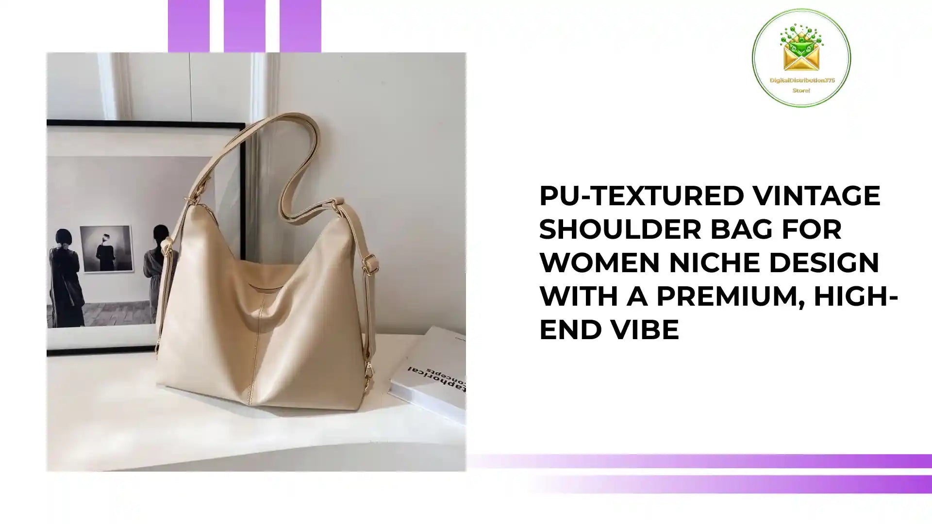 PU-textured Vintage Shoulder Bag For Women Niche Design With A Premium, High-end Vibe by@Outfy