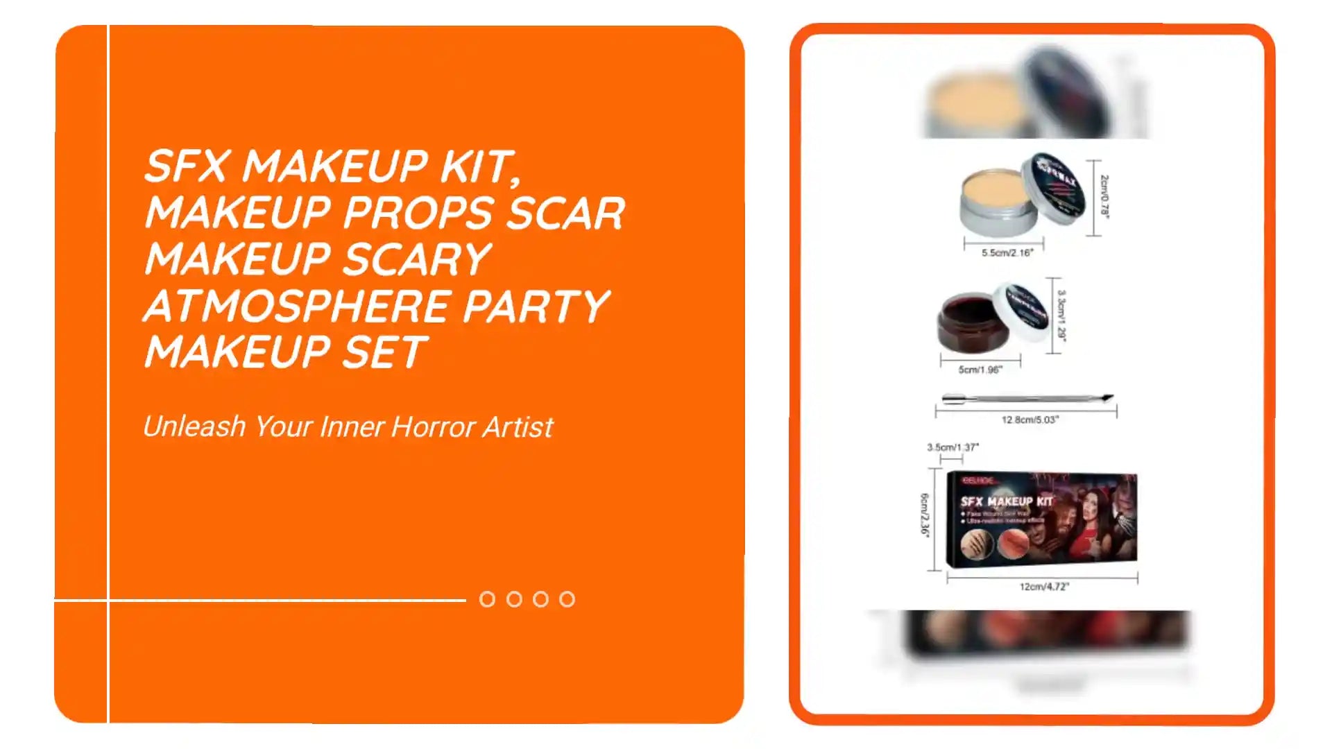 SFX Makeup Kit, Makeup Props Scar Makeup Scary Atmosphere Party Makeup Set by@Outfy
