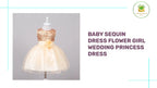 Baby Sequin Dress Flower Girl Wedding Princess Dress by@Outfy