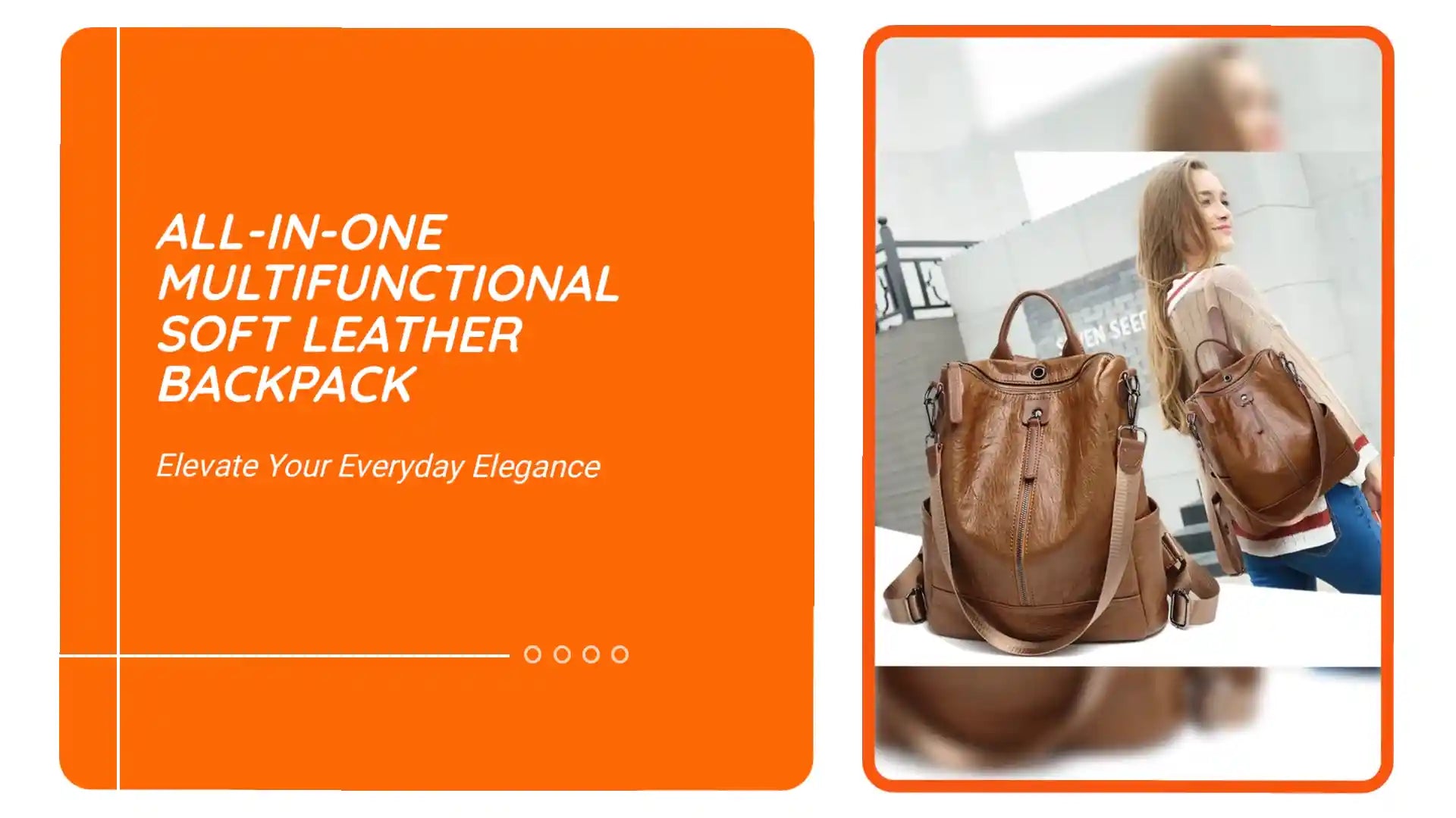 All-in-one multifunctional soft leather backpack by@Outfy