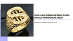 Dollar Ring Hip Hop Ring Male Personalised by@Outfy