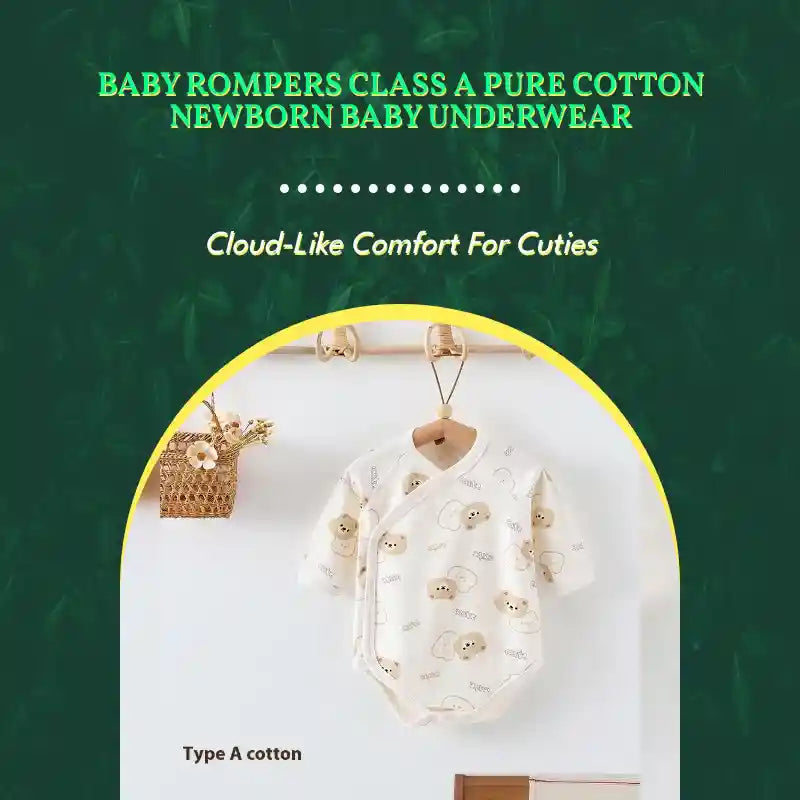Baby Rompers Class A Pure Cotton Newborn Baby Underwear by@Outfy